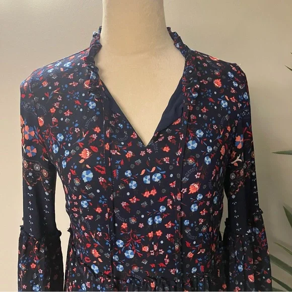 Glamorous Sugar, Sugar Navy Blue Disty Pint Swing Dress - Picture 2 of 12